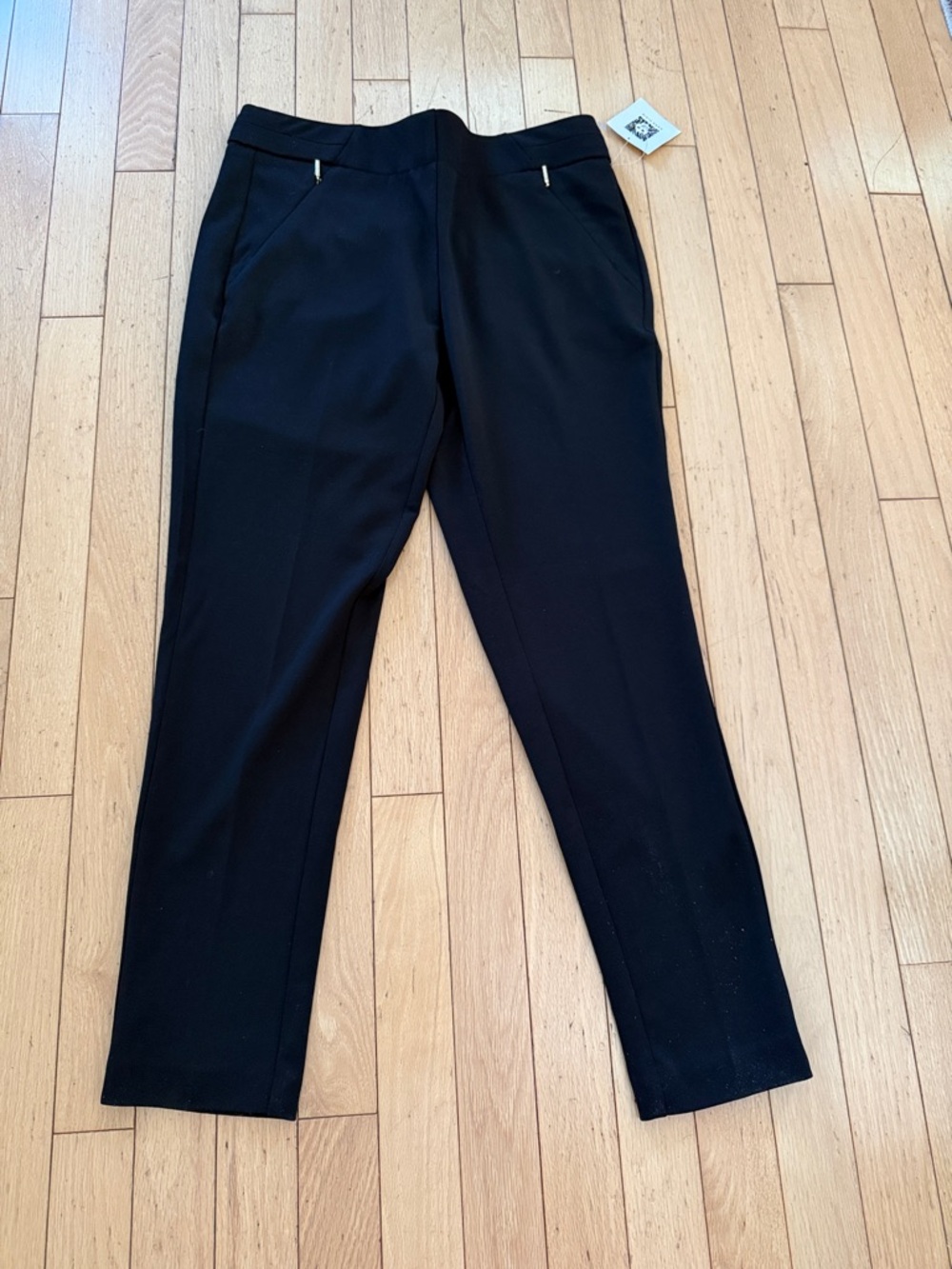 Anne Klein Black women med NWT Slim Dress Pants poly elastane
